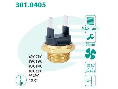 TERMO-INTERRUPTOR RADIADOR GOL (87 C)