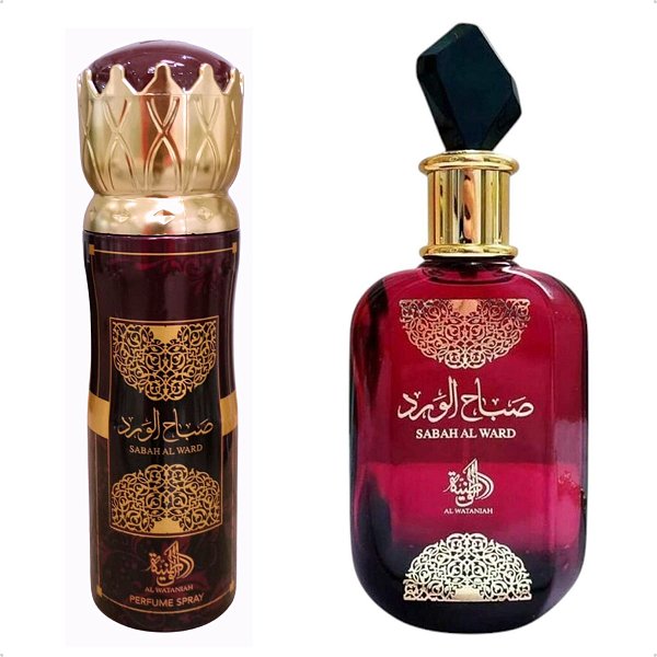Perfume + Desodorante Arabe Sabah Al Ward Feminino Al Wataniah