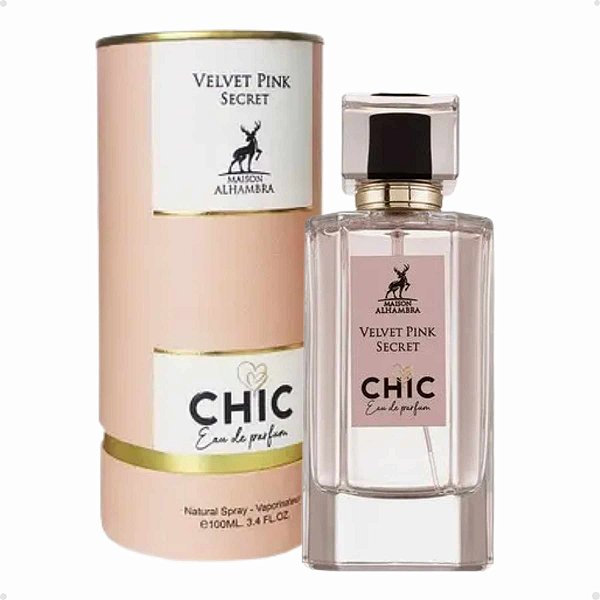 Perfume Arabe Maison Alhambra Chic Velvet Pink Secret Feminino EDP 100ml