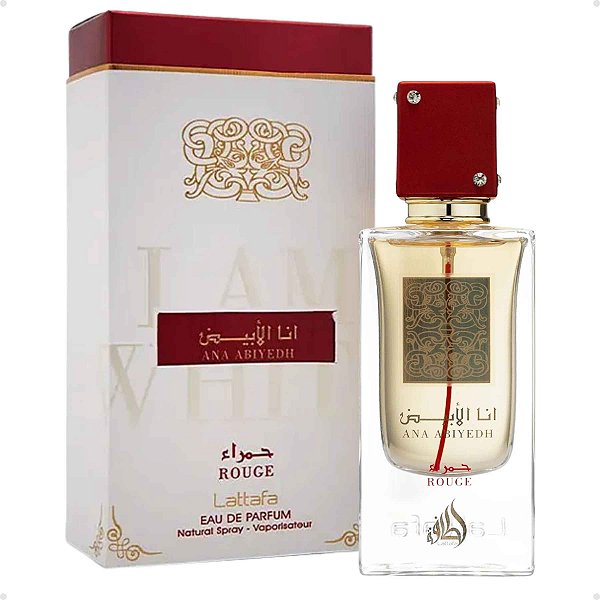 Perfume Arabe Ana Abiyedh Rouge Lattafa Unissex EDP 60ml