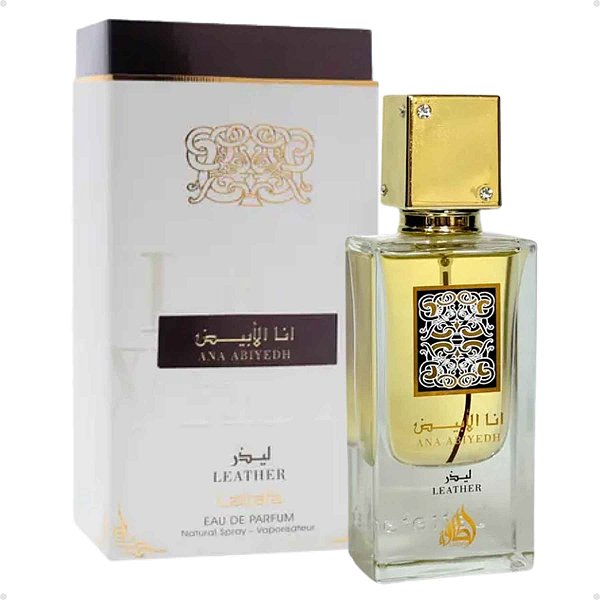Perfume Arabe Ana Abiyedh Leather Lattafa Unissex EDP 60ml