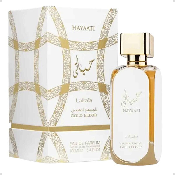 Perfume Arabe Hayaati Gold Elixir Lattafa Unissex EDP 100ml