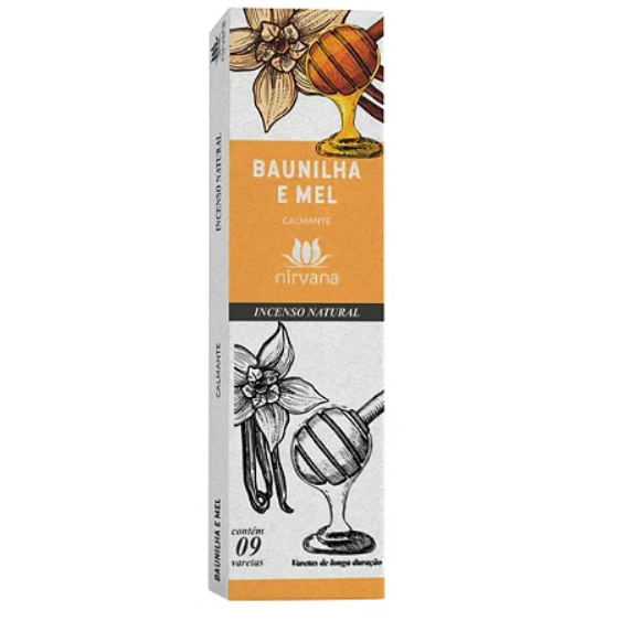Incenso Natural de Baunilha e Mel