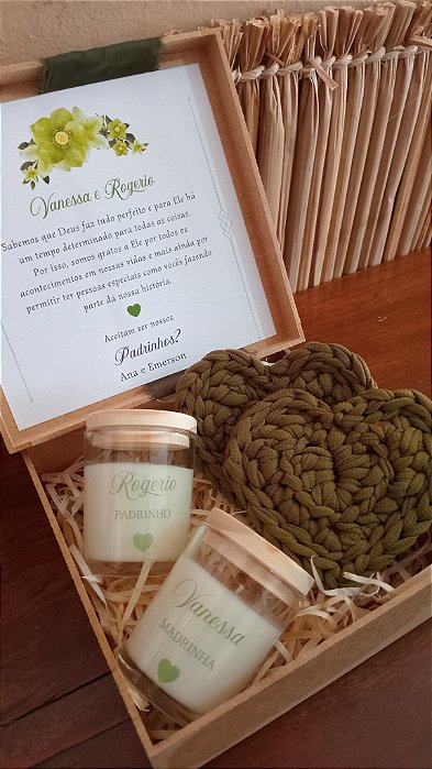 Caixa convite Padrinhos Casamento