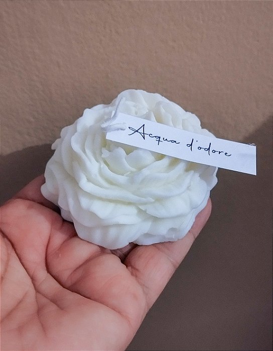 Kit 10 Velas rosa peônia, lembrancinha Casamento, Batizado, Aniversário, Personalizada