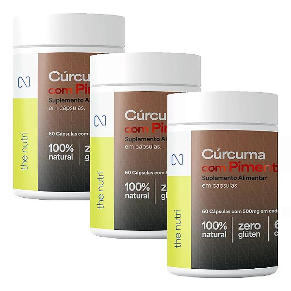 Kit 3 Cúrcuma com pimenta - The Nutri