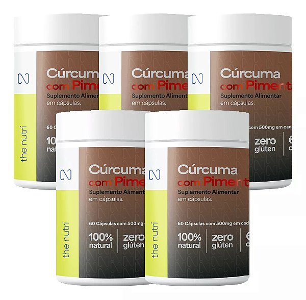 Kit 5 Cúrcuma com pimenta - The Nutri