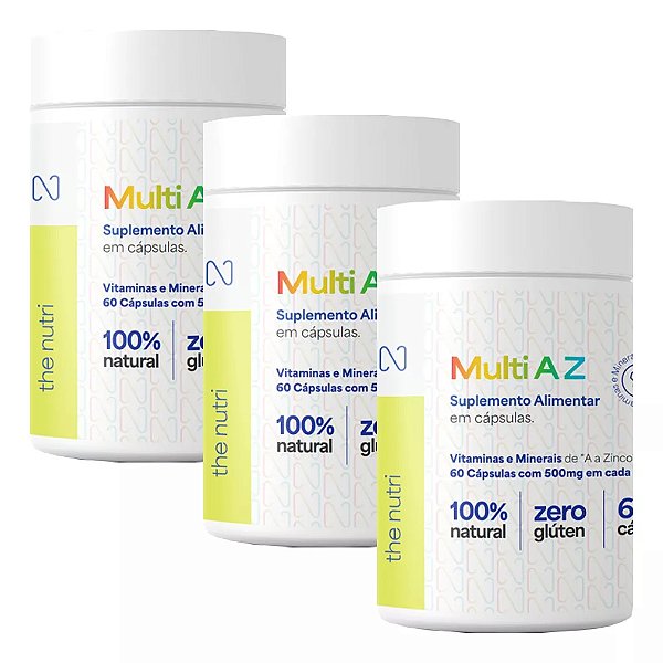Kit 3 Multi A Z - Suplemento Alimentar em Cápsulas - The Nutri