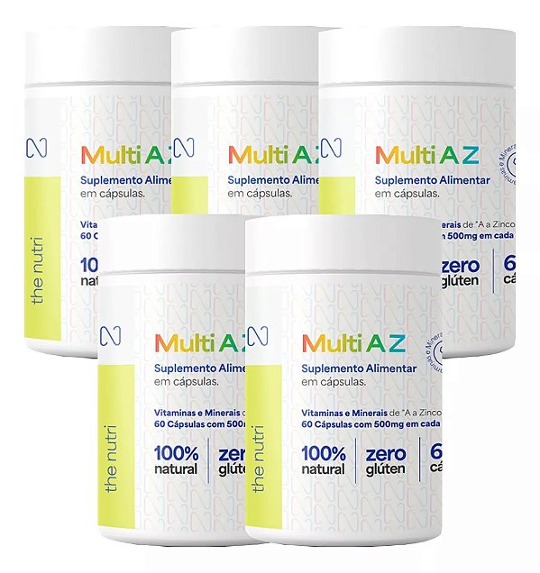 Kit 5 Multi A Z - Suplemento Alimentar em Cápsulas - The Nutri