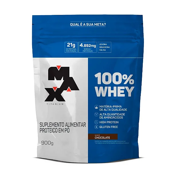 100% Whey Refil 900G - Max Titanium