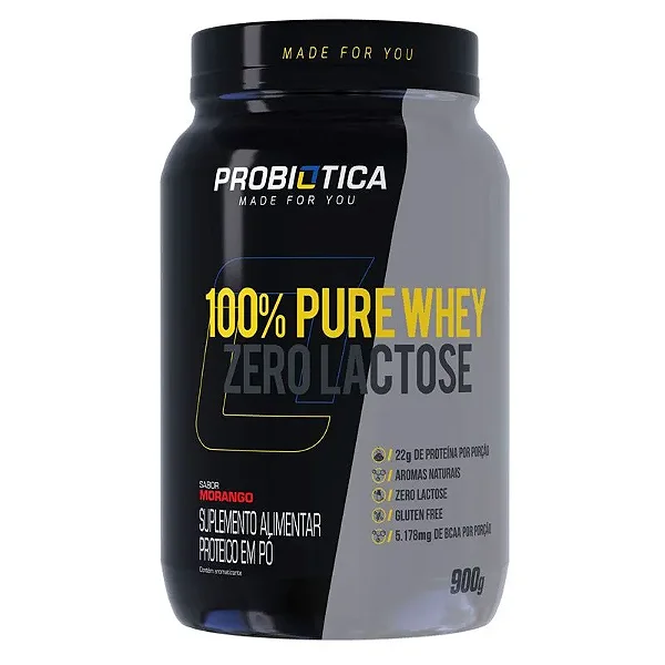 100% Pure Whey Zero Lactose 900 G - Probiótica