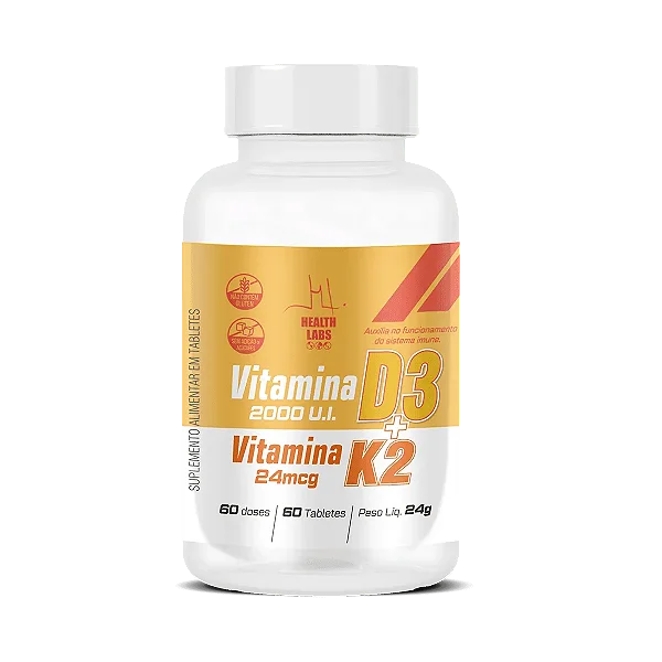 Vitamina D3 + Vitamina  K2 60 Tabletes