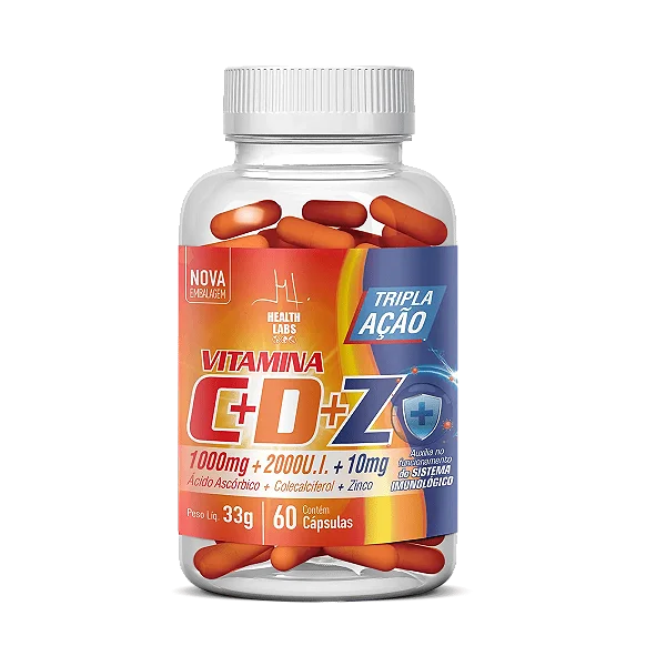 Vitamina C D Z 60 Cápsulas