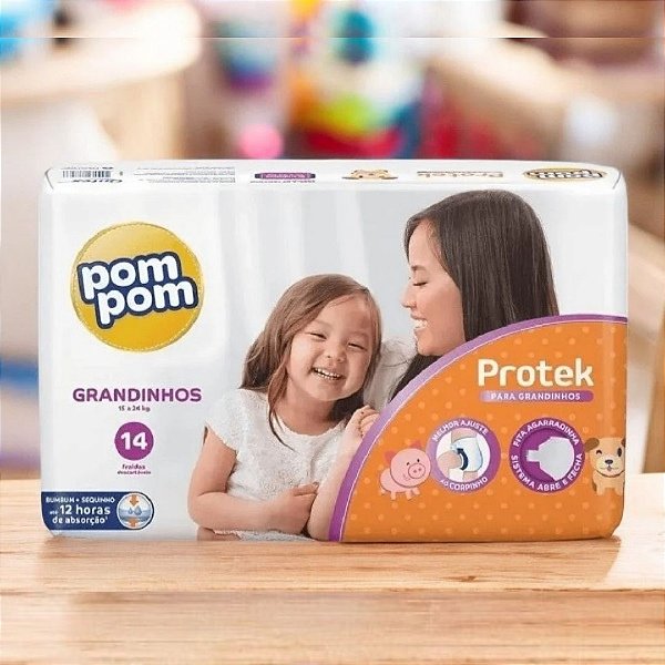 Pompom Derma Protek Jumbo Grandinhos 14un