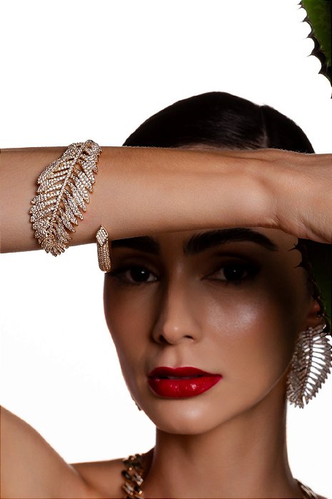 Bracelete Folha Luxuosa