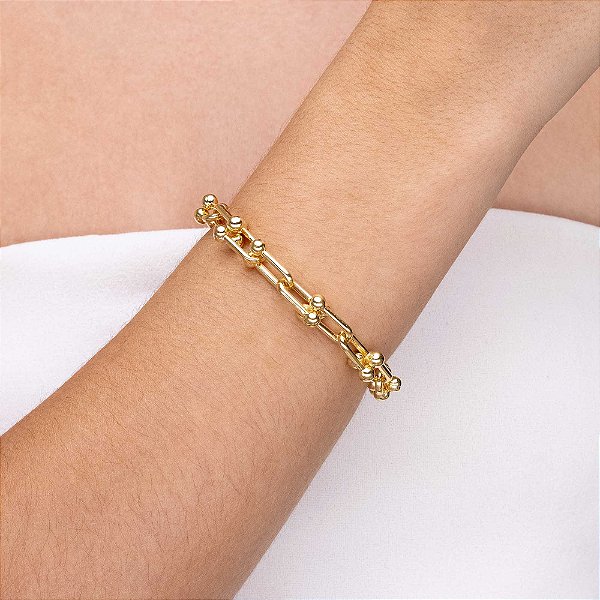 Pulseira Elos Pequenos U Ouro 18K