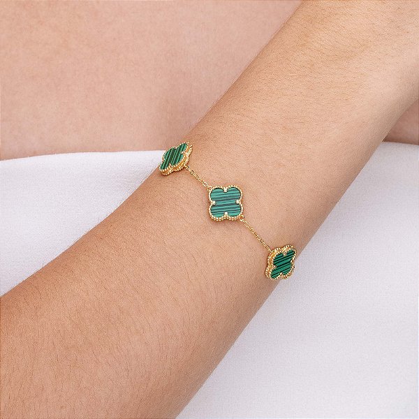 Pulseira 5 Trevos Verdes Inspir