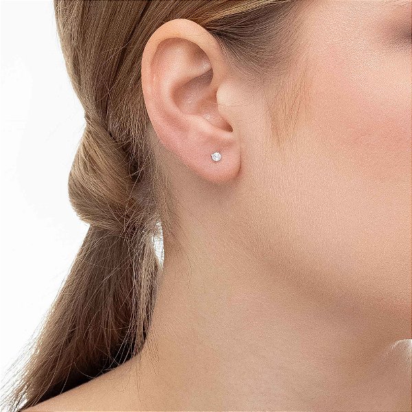 Brinco Prata 925 4 Garras 4mm