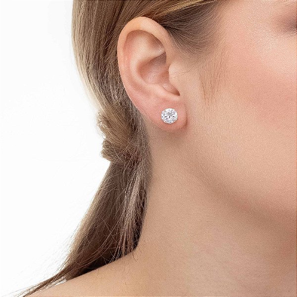 Brinco Prata 4 Garras 7mm