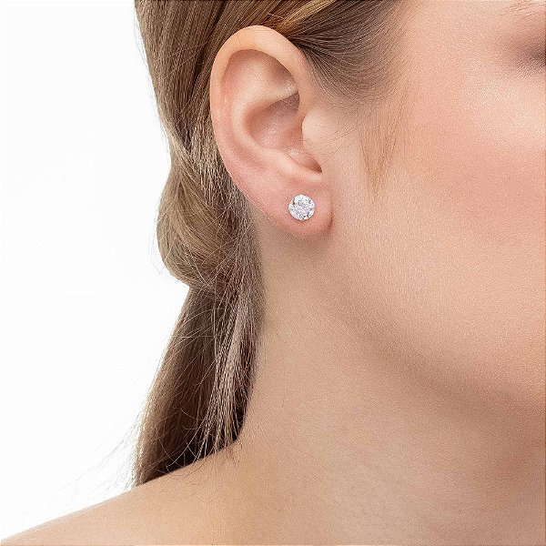 Brinco Prata 4 Garras 8mm