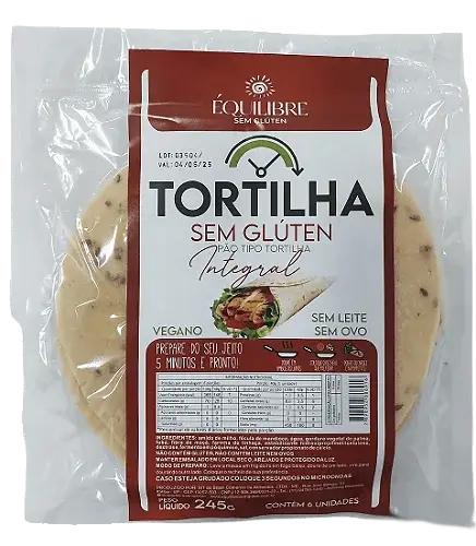 TORTILHA INTEGRAL SEM GLÚTEN 245G EQUILIBRE