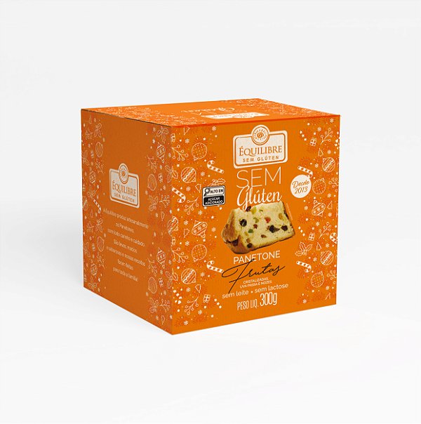 PANETONE DE FRUTAS S/GLÚTEN S/LEITE 300g