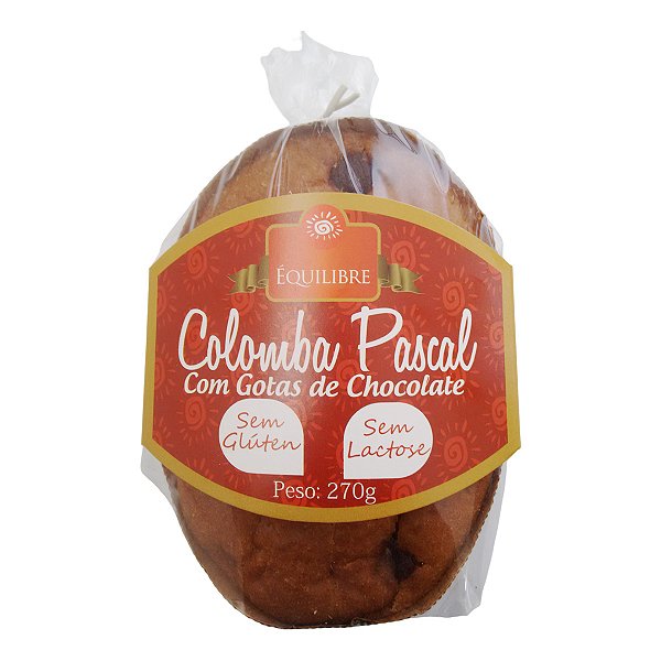 Colomba Pascal Gotas de Chocolate s/ glúten s/ lactose 270g