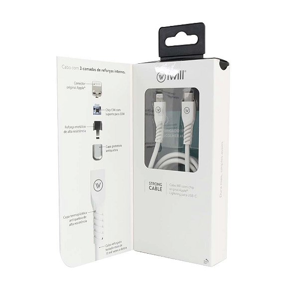 Cabo MFi para USB-C Strong Cable em TPE