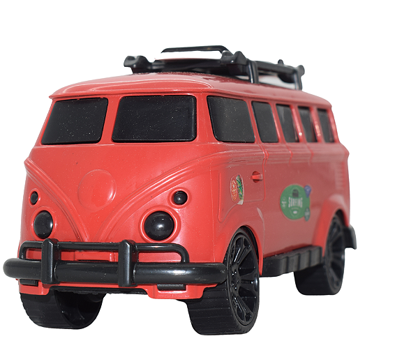 Carrinho Kombi Praia de Brinquedo Pequeno 20cm