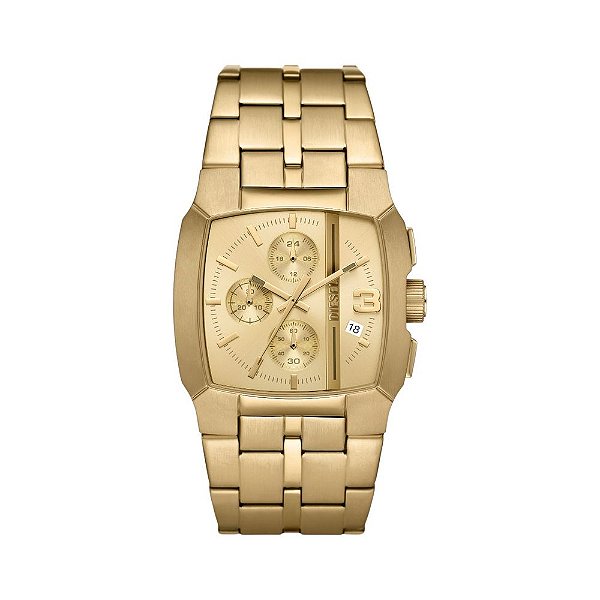 Relógio DIESEL Cronógrafo Cliffhanger Masculino Dourado Quadrado DZ4639B1 C2KX