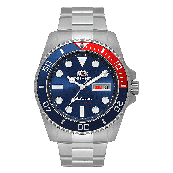 Relógio ORIENT Automático Submariner F49SS026NH Azul PEPSI