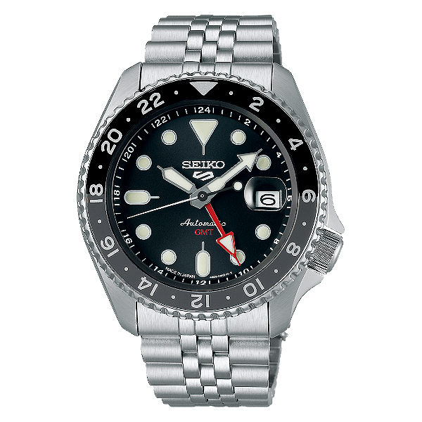 Relogio Seiko 5 Sports GMT (Preto e Cinza) Automático SSK001B1