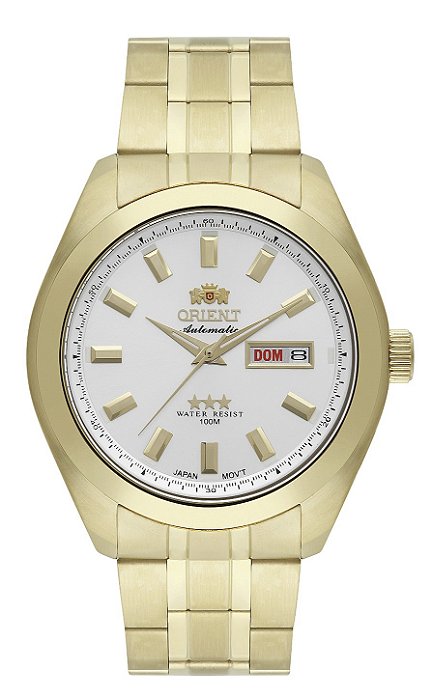 Relógio Orient 3 Estrelas Automático Dourado 469GP076NH S1KX