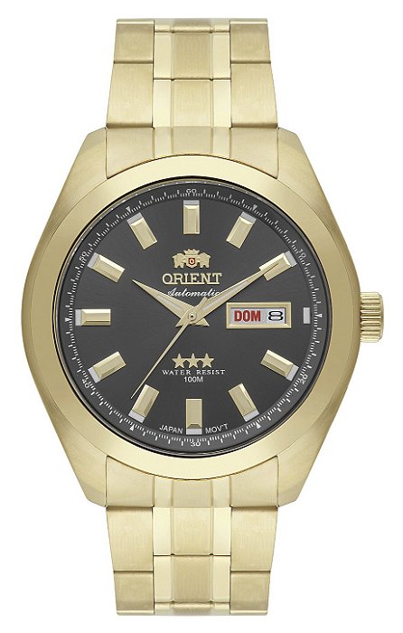Relógio Orient 3 Estrelas Automático Dourado 469GP076NH G1KX