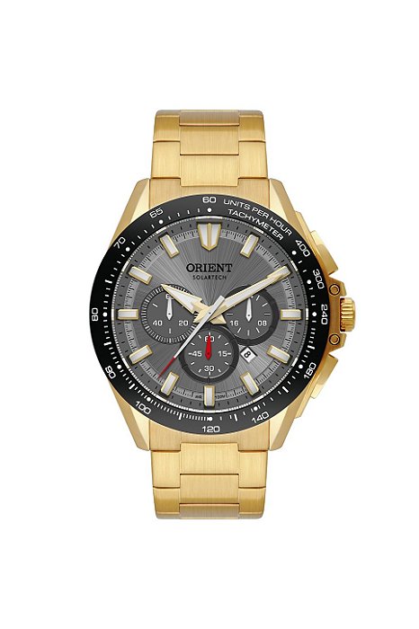 Relógio Orient SolarTech Cronógrafo Dourado MGSSC063 G1KX