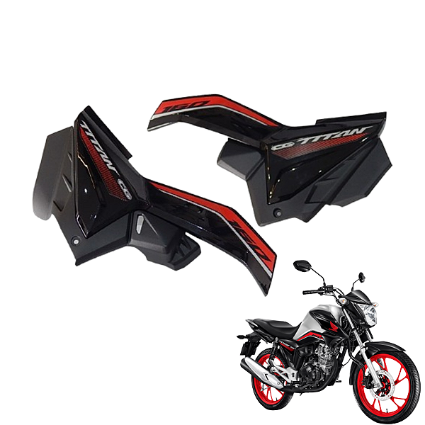 Tampa Lateral Cg Titan 160 Modelo 2023 Moto Prata Completa Nova