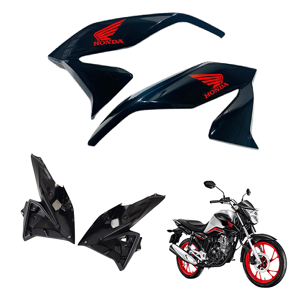 Asa Tanque Cg Titan 160 Modelo 2022 Preta (Moto Prata 2023) + Complementos (PAR)