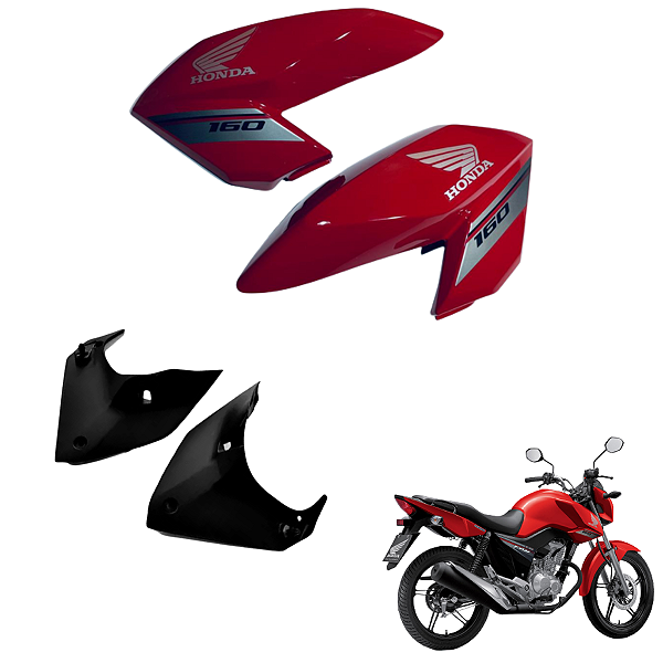 Asa Tanque Cg Fan 160 Vermelha 2016 + Complementos (PAR)