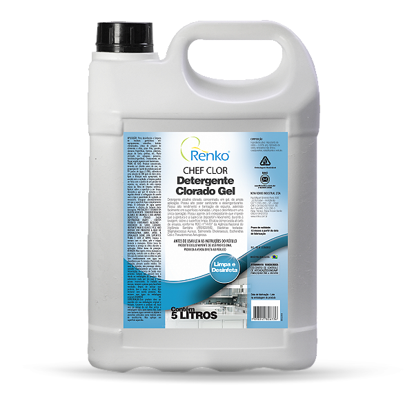 Chef Clor Detergente Clorado Gel - 5 Litros