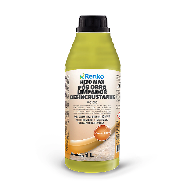 Klyo Max Pós Obra Limpador Desincrustante - 1 Litro
