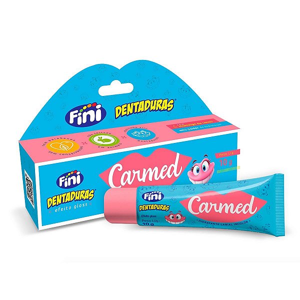 Carmed Fini Labial, Hidratante labial Diário Dentaduras Rosa