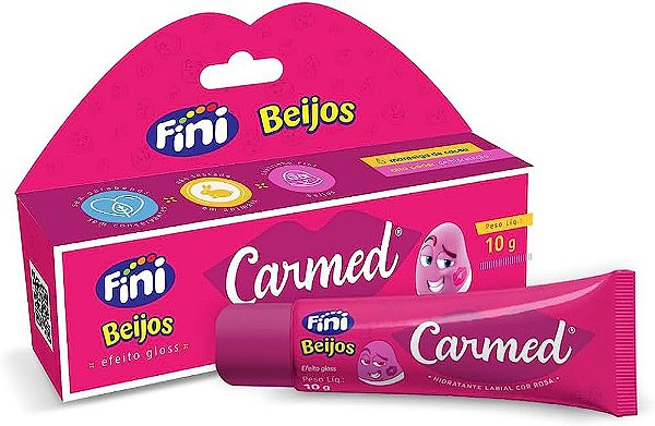 Carmed Fini Labial, Hidratante labial Diário Beijos Rosa