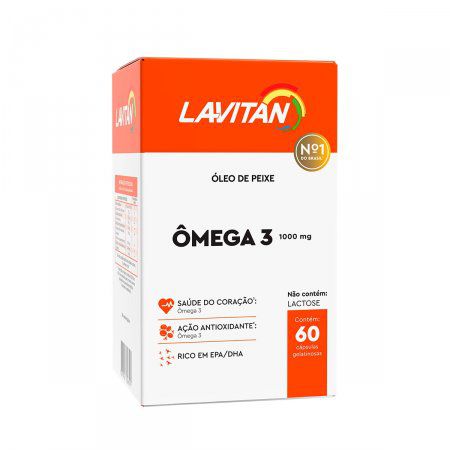 Suplemento Alimentar em Cápsulas Lavitan ômega 3 1000mg 60 cápsulas