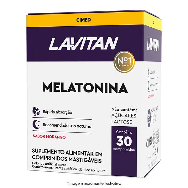 Lavitan Noite Morango c/ 30 Comprimidos Mastigáveis