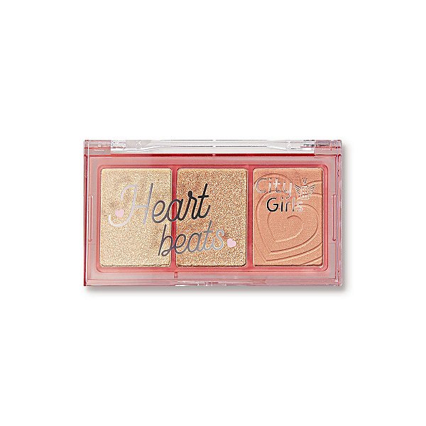 Box Trio de Blush e Iluminador Heart Beats