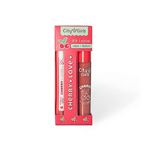 Box Kit Labial Cherry Love (Lápis + Batom)