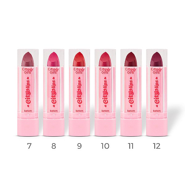 Box Batom em Bala City Lips - Box B