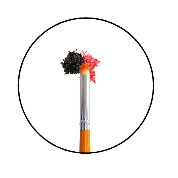 Pincel Curto Para Sombra e Esfumar Brown Line 27