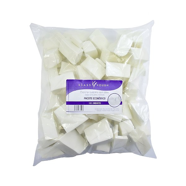 Kit 100 Esponjas Descartáveis Queijinho PF-033-100 para Base e Corretivo