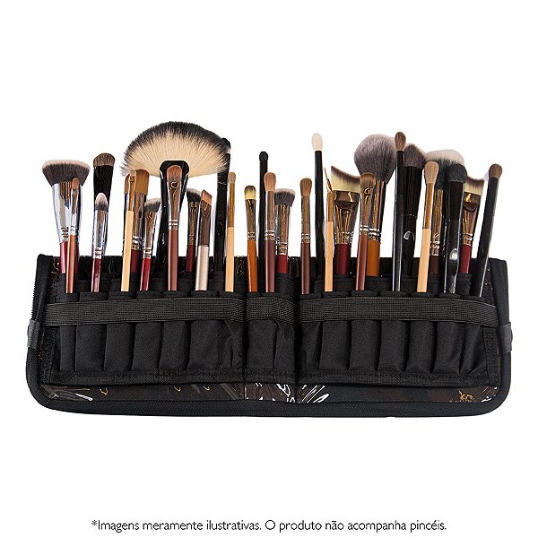 Estojo Porta Pincéis Klass Vough Organize 4520 para 30 Pincéis Vira Suporte de Mesa